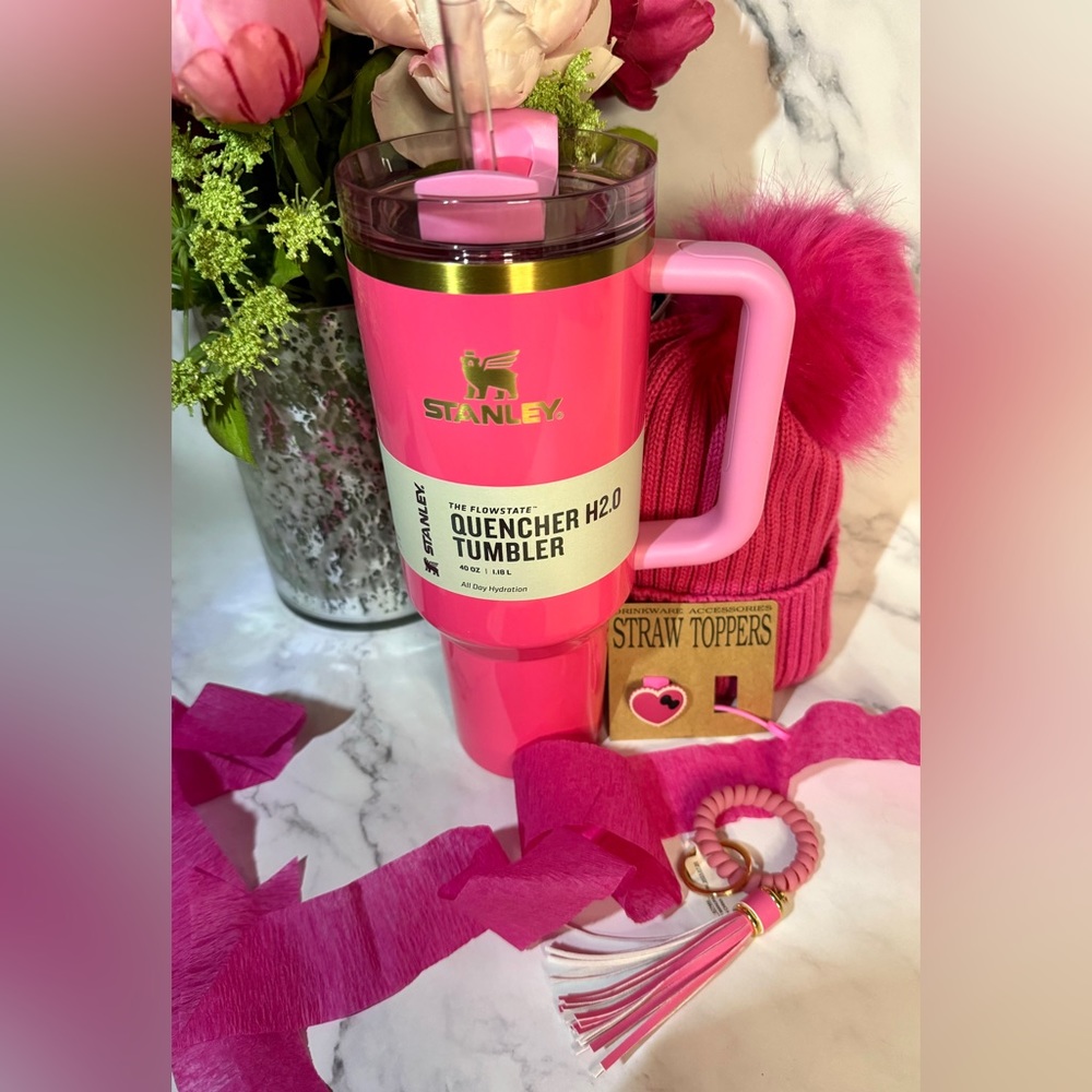 Stanley Quencher Flowstate Tumbler 40oz limited edition PINK PARADE